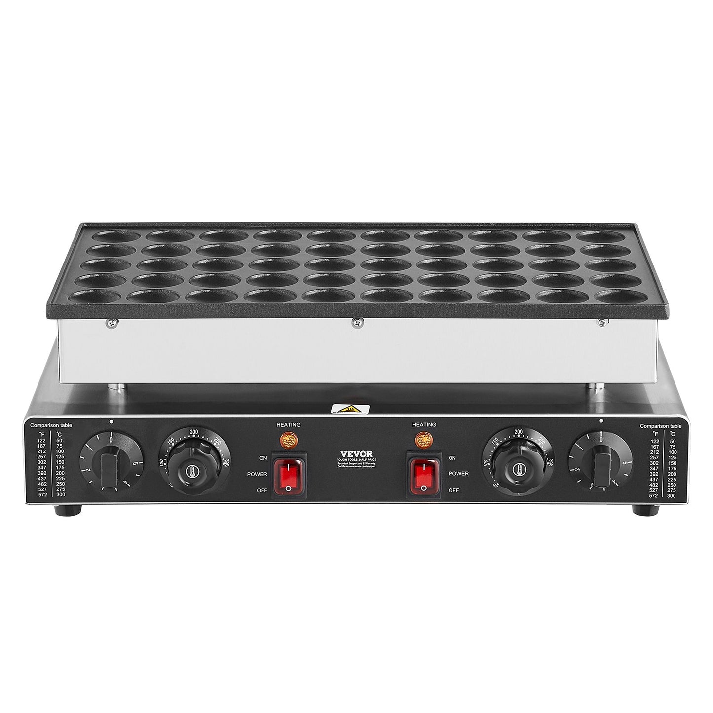 Máquina Elétrica Mini Panquecas Holandesas 50 Unidades 1700W