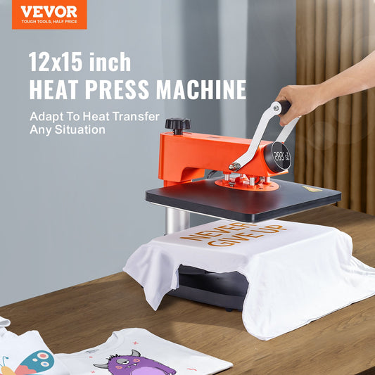 Máquina de Transferência Térmica 5 em 1 VEVOR 12x15in