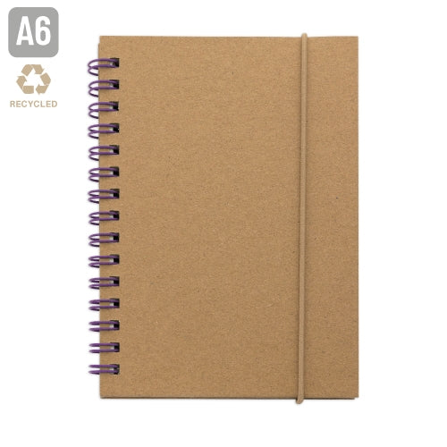 Caderno A6 com Espiral e Elástico