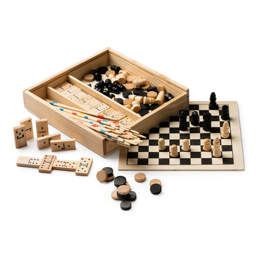 Jogo de Habilidade GALVY - Mikado, Xadrez, Damas e Dominó