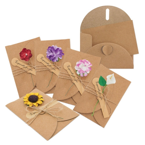 Cartões Vintage Flores Secas (Pack de 10)