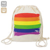 Mochila de Algodão com Arco-Íris