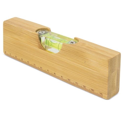 Nível de Bolha de Bambu com Abridor