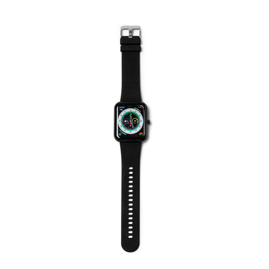 Relógio Inteligente com Pulseira de Silicone Preto