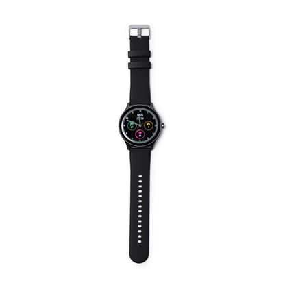 Relógio Inteligente com Pulseira de Silicone Preto