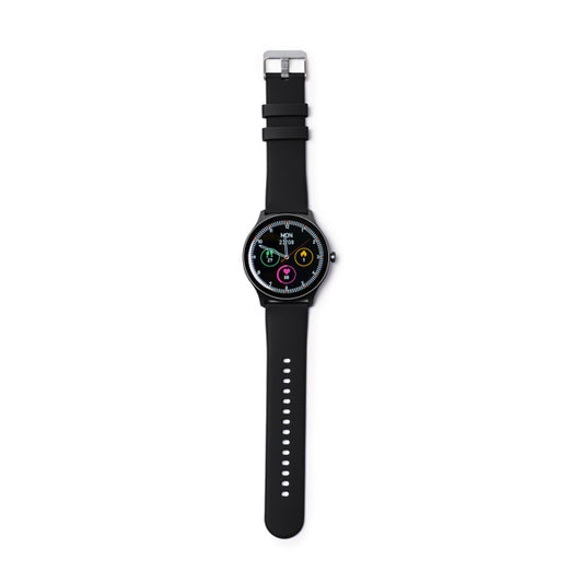Relógio Inteligente com Pulseira de Silicone Preto