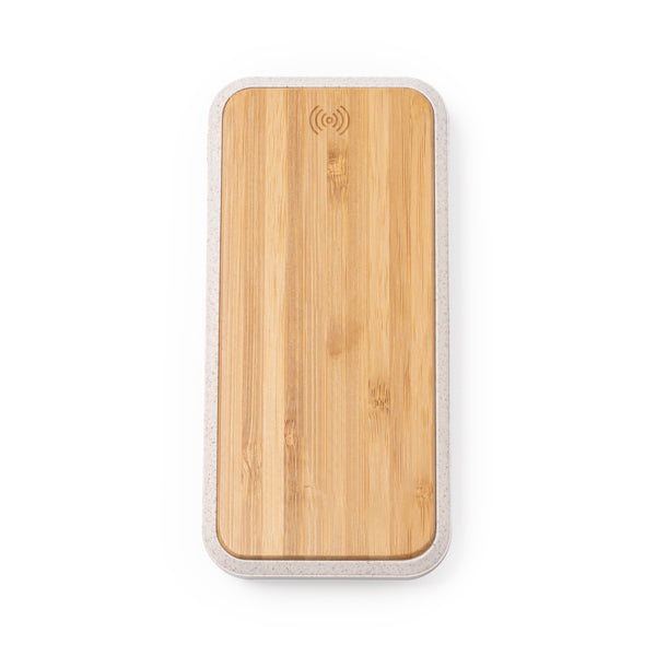 Powerbank em Bambu 10000mAh com Duas Saídas USB