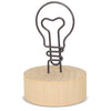 Memo Clip com Base de Madeira