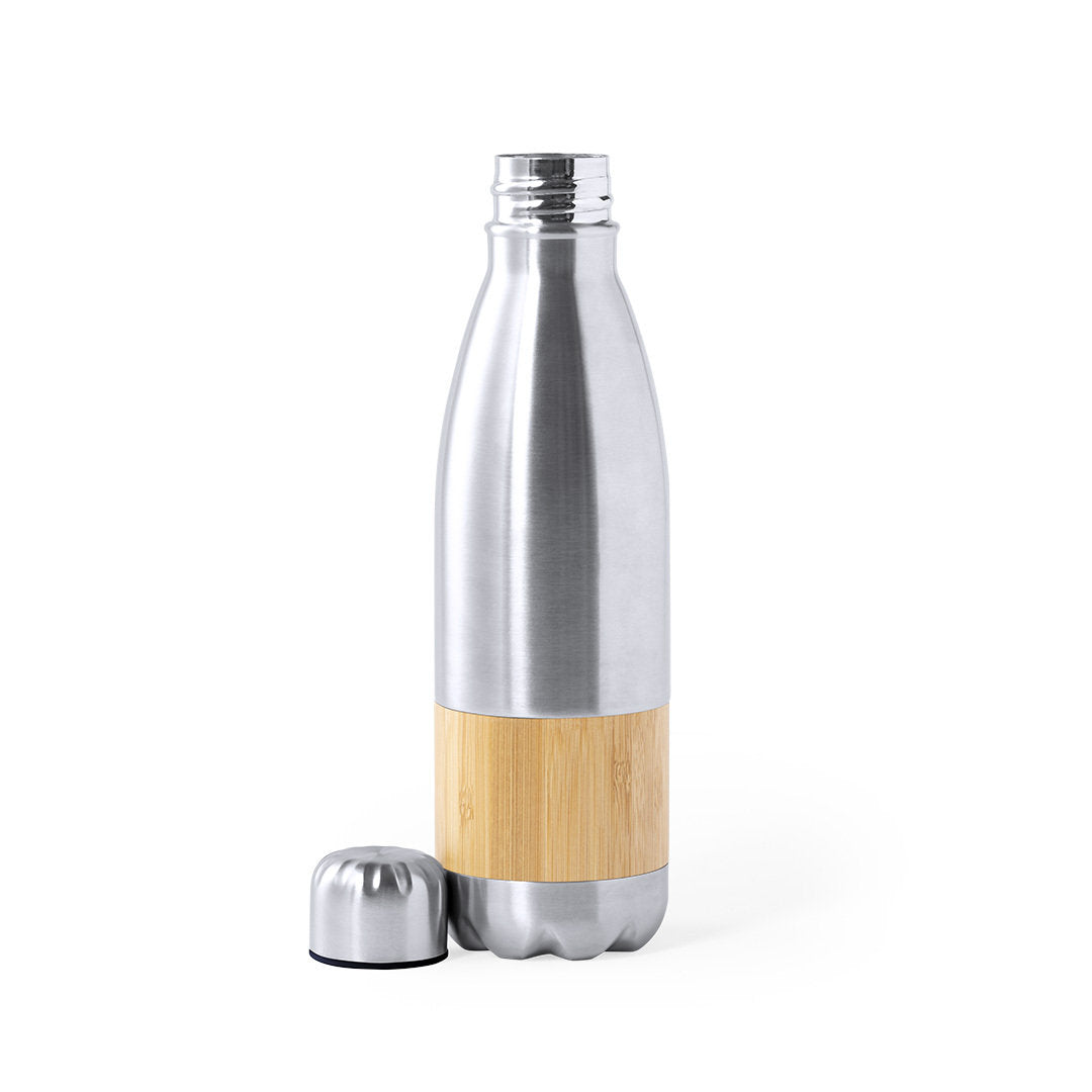 Bidão Nature em Aço Inoxidável e Bambu 750ml