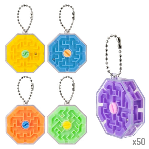 Conjunto 50 Porta-chaves Labirinto 3D