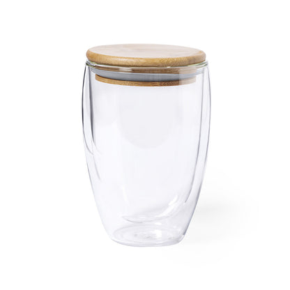 Vaso Térmico Tobby 350ml com Tampa de Bambu