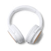 Auriculares Bluetooth Brancos com Almofadas de Couro Sintético