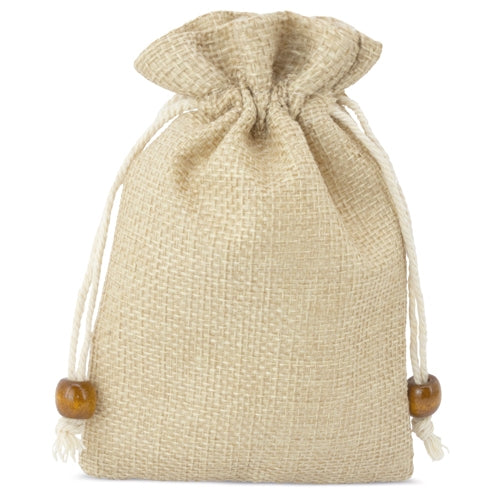 Bolsa de Presente com Corda e Detalhe em Madeira