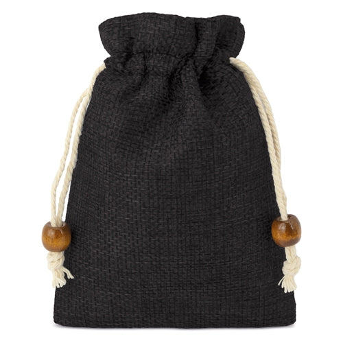 Bolsa de Presente com Corda e Detalhe em Madeira