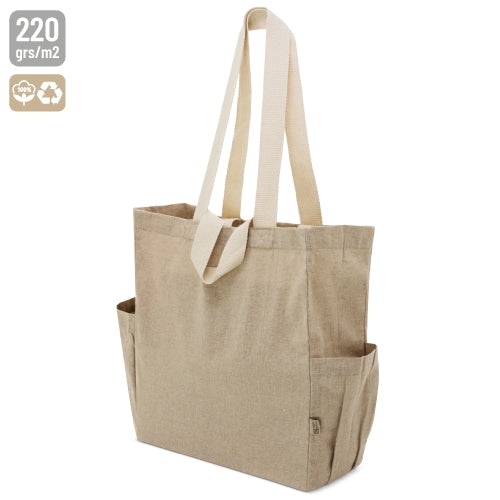 Bolsa de Algodão Reciclado com Bolsos