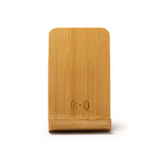 Carregador Sem Fios em Bambu Natural