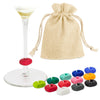 Conjunto 12 Marcadores de Silicone para Copos