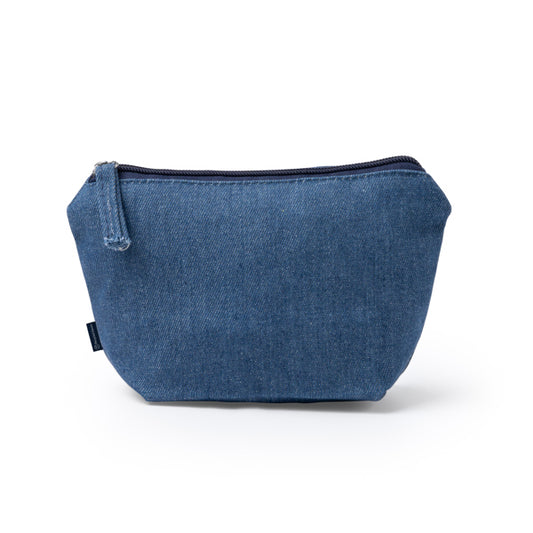 Necessaire em Algodão Orgânico com Zíper Azul