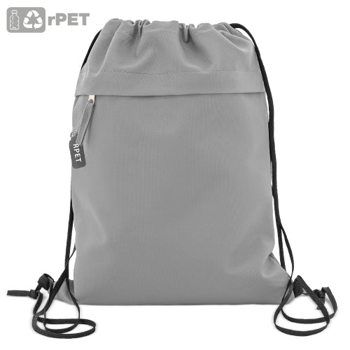 Bolsa Mochila com Cordões e Bolso Frontal