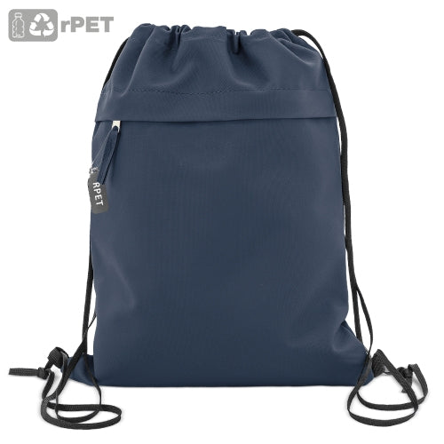 Bolsa Mochila com Cordões e Bolso Frontal