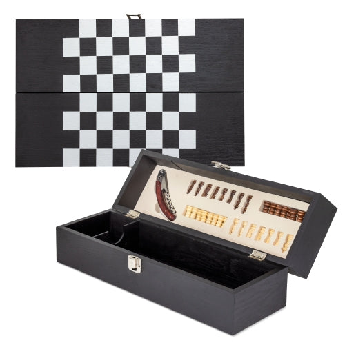 Conjunto de Vinho com Xadrez Saboya