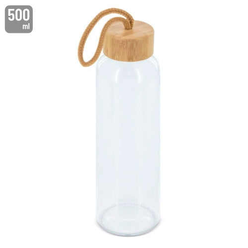 Garrafa de Cristal com Tampa de Bambu Blis