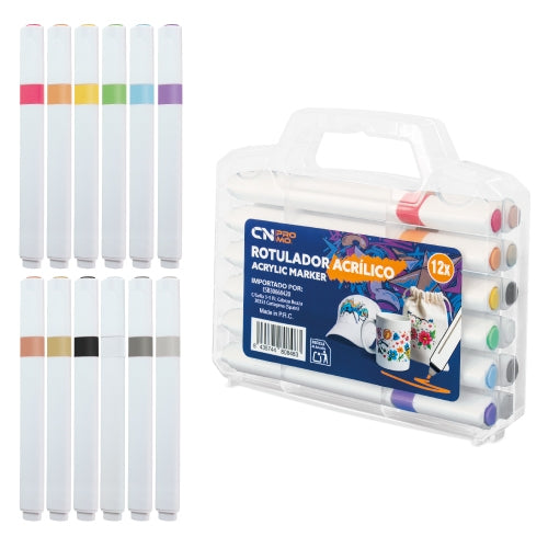 Set de 12 Marcadores Acrílicos Kolorin