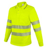 Polo Manga Longa com Bandas Reflectoras Amarelo