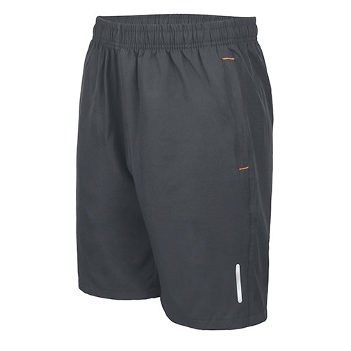 Calções Curtos de Poliéster e Spandex Cinza