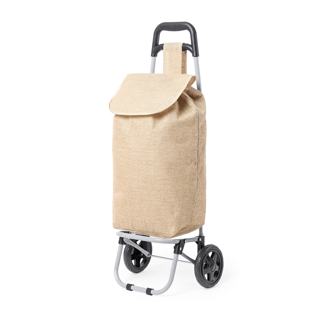 Carro de Compra Plegável em Juta Natural Resistente