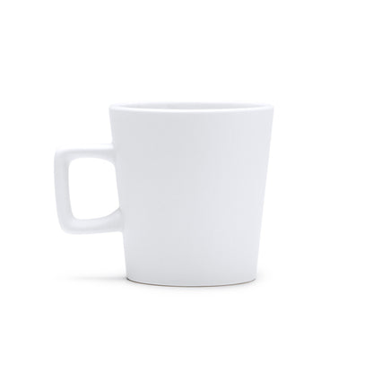 Caneca de Cerâmica Branca 350ml com Alça Retangular