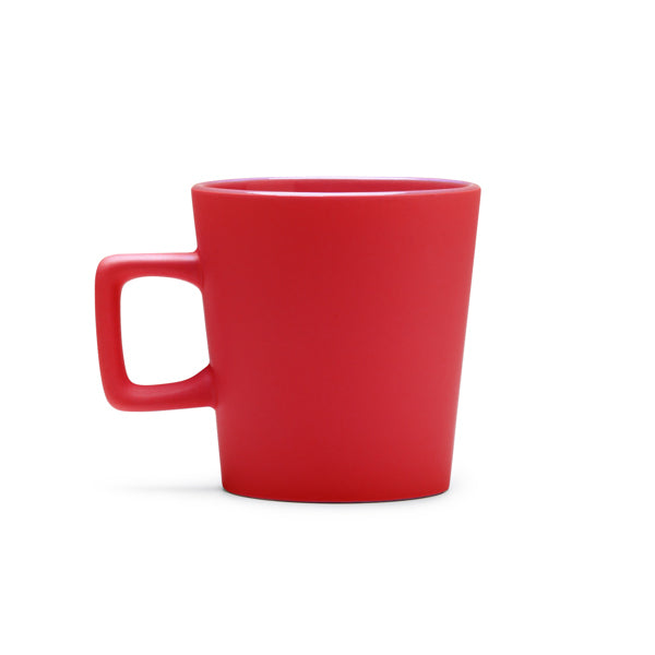 Caneca de Cerâmica Branca 350ml com Alça Retangular
