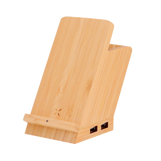 Porta-lápis Multifuncional em Bambu 4 em 1