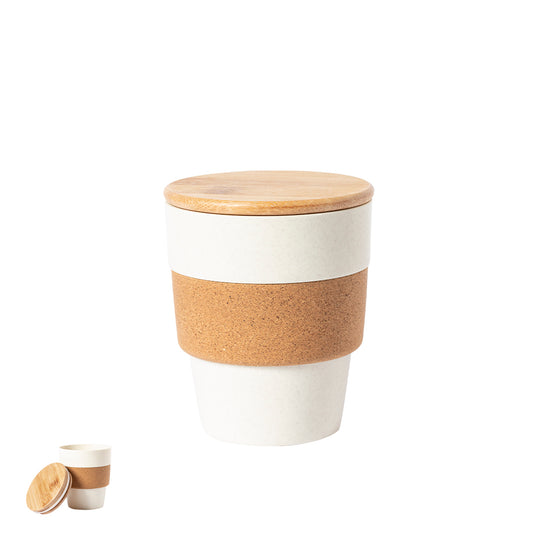 Copo Nature 350ml com Cortiça e Bambu