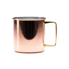 Caneca de Aço Inoxidável com Acabamento em Cobre