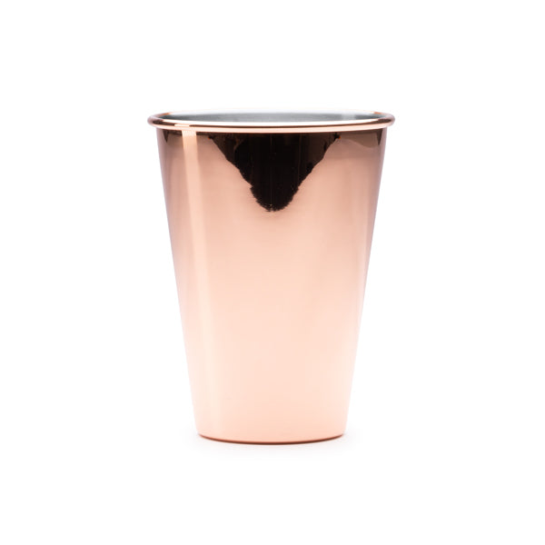 Copo de Aço Inoxidável 300ml com Acabamento em Cobre