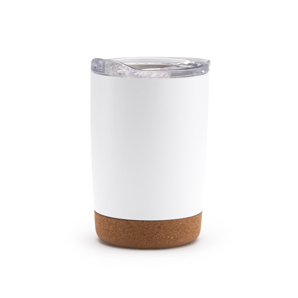 Copo Térmico de Aço Inoxidável 350ml com Base de Cortiça