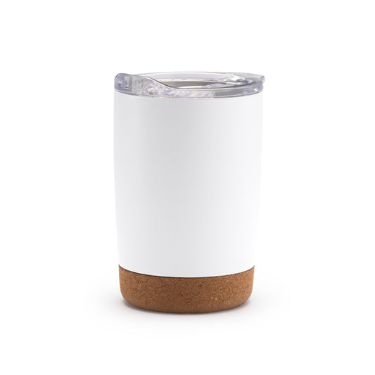 Copo Térmico de Aço Inoxidável 350ml com Base de Cortiça