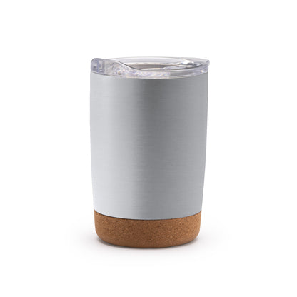 Copo Térmico de Aço Inoxidável 350ml com Base de Cortiça
