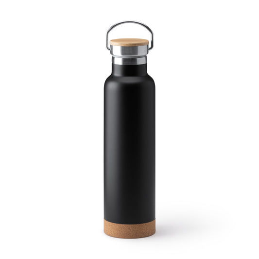 Garrafa de Água em Aço Inoxidável 500ml com Base de Cortiça