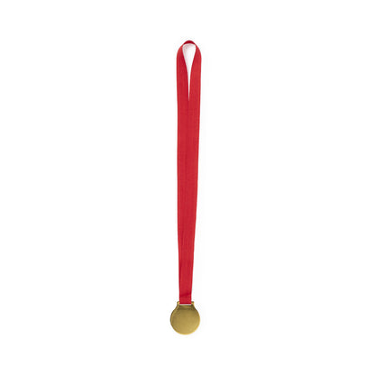 Medalha Maclein Dourada com Fita Vermelha Personalizável