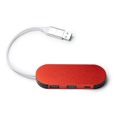 Adaptador USB em Plástico com 2 Portas USB-A e USB-C