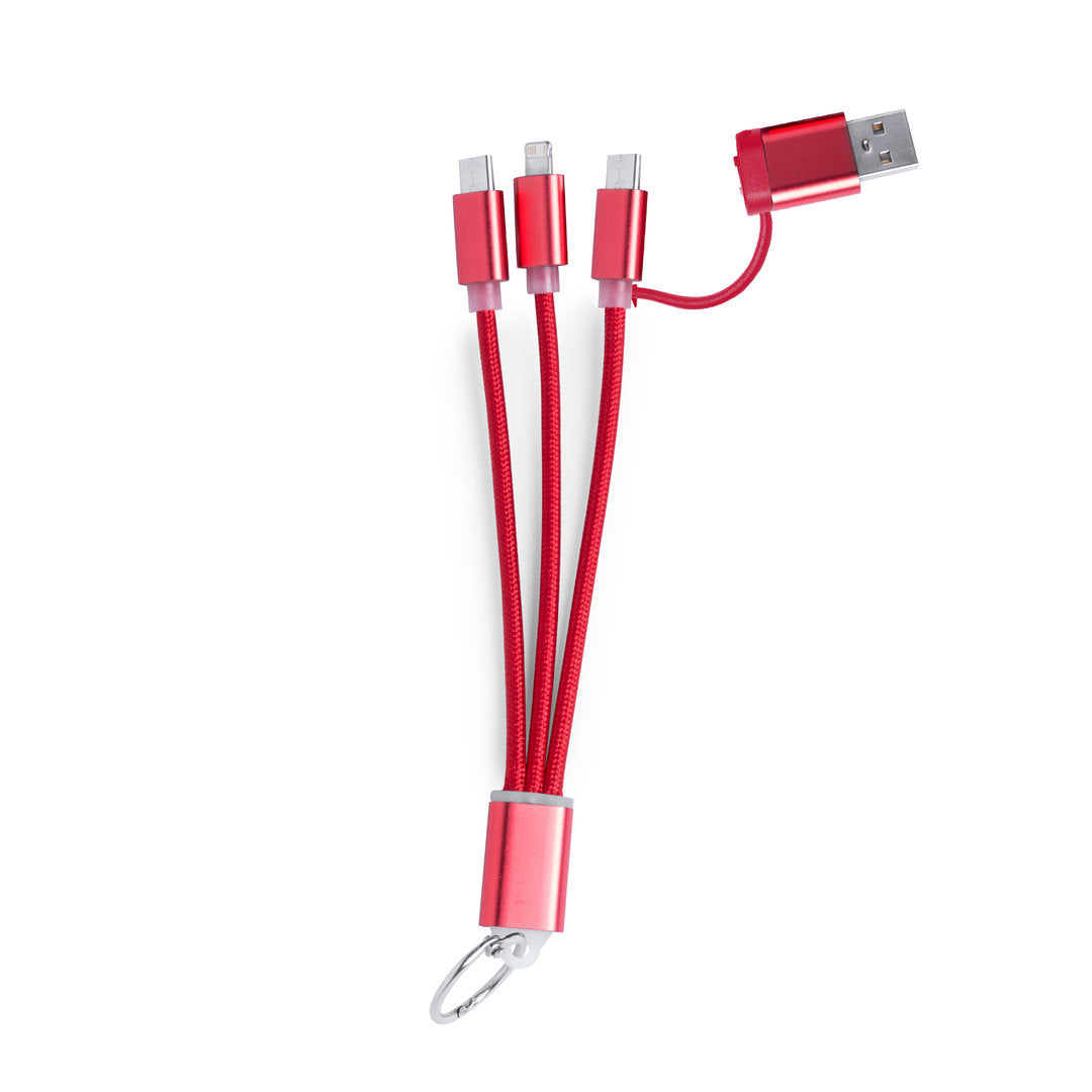 Cabo Carregador Dual Micro USB/Lightning e Tipo C