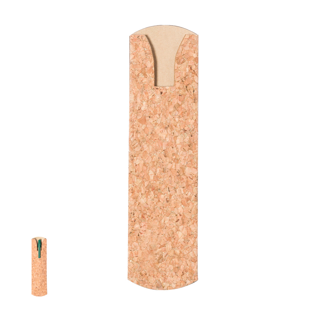 Funda para Caneta em Cortiça Natural com Espaço para Logo
