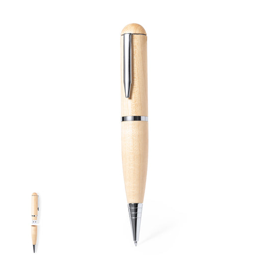 Caneta de Bola USB Ecológica com 16GB Integrado