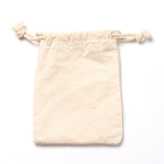 Saco de Algodão Natural com Cordão Ajustável