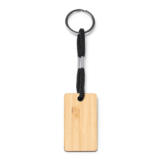 Chaveiro em Madeira com Cordão de Nylon