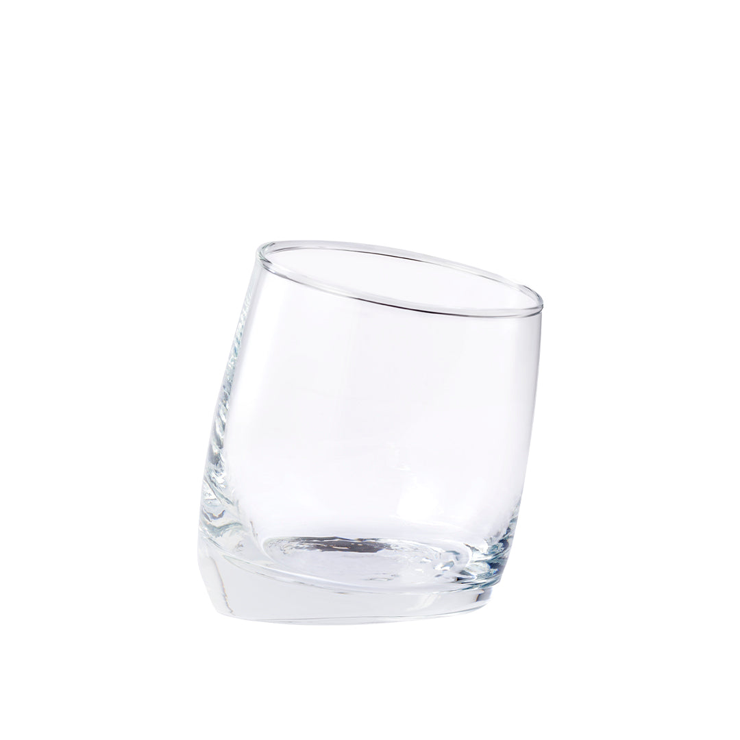 Vaso de Cristal Inclinado 320ml com Caixa Kraft