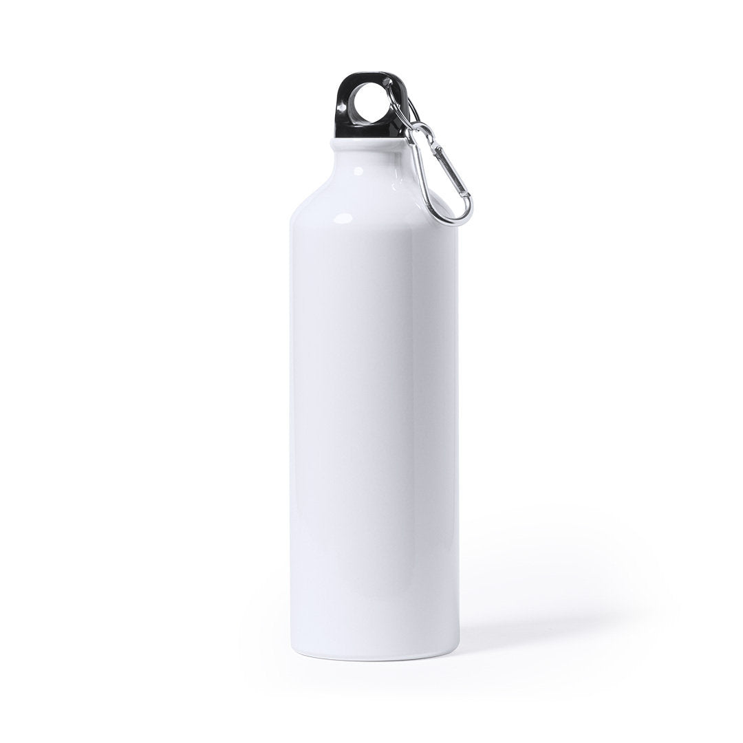Bidão de Alumínio 800ml Branco com Mosquetão