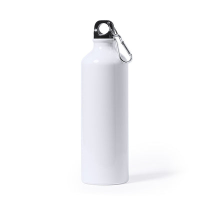 Bidão de Alumínio 800ml Branco com Mosquetão